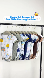 Jumpsuit Bayi Jumper Bayi 3in1 BRIGHT STAR Baju Bayi Perempuan Laki Laki Jumper Bayi Baru Lahir BCS-163 Set Baju Bayi Baby Perempuan Laki Laki Paket Set Baju Bayi Baru Lahir