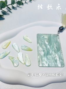 Professional Guzheng Nail Set Double Sided Arc High Molecular Storage Board Performance Examination Grade Shellac Nail Tips Kit