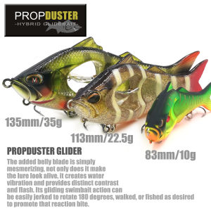THETIME 10g 23g 35g Slow Sinking Propeller Jerkbait Bait Artificial Lure PROPDUSTER Swimbait Hybrid Glidebait For Sea Fishing