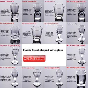 Creative Small White Wine Glass Set High Foot Glass Liquor Cup Home Use Bullet Cup Glass Whiskey Cup Set for Dining And Brewing