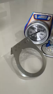 วัสบูสหน้าน้ำมัน 35-60psiหน้าเงินเข็มดำ พร้อมขาเจส ไทเท ดำ เงิน