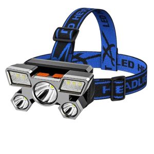 Senter Kepala 5 LED Recharger Nyala 4 Mode Anti Air