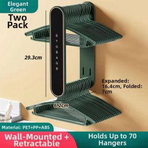 LUTUMEI | No-Drilling Adjustable Gapless Wall-Mounted Clothes Rack