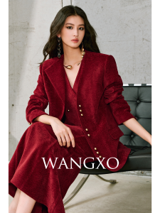 WANGXO | Bộ Đồ Elegent Deconstructed Cắt Không Đều Chenille Flannel