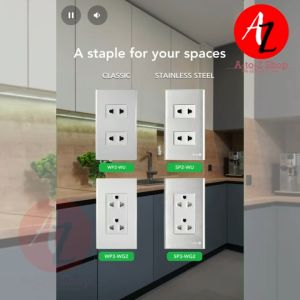 OMNI WS Wide Series Duplex Convenience Outlet in Stainless Plate Model SP3-WD