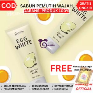 Perawatan Muka Wanita Glowing BPOM Masker Wajah Alami Peel Off Mask Egg White Skincare Pencerah Kulit Penghilang Jerawat Mengangkat Sel Kulit Mati Melembabkan Kulit Kering