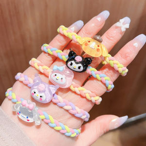 New Cute Woven Head Rope Cartoon Sanrio Melody Cinnamoroll Babycinnamoroll Rubber Band Hair Band Hair Tie Girlfriends Couple Gift
