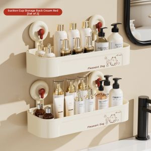 HALEXIONG | Suction Cup Wall Mount Shelf Bathroom Kitchen