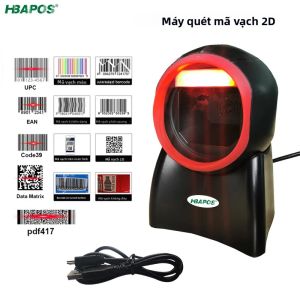 Máy Quét Mã Vạch Đa Hướng 2D Mã Vạch 1D 2D Mã QR Đầu Đọc Data Matrix USB Cho Siêu Thị Cửa Hàng Máy Tính Để Bàn Tự Động Nhận Diện Mã Vạch PDF417