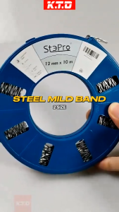 1 Roll 10 Meter Multipurpose Steel Band High Quality Stainless Steel Mild Bend 12MM 17MM 25MM Pengikat Besi