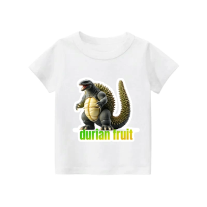 Kaos anak uniseks laki laki baju tshirt anak usia 2-12th cowok cewek atasan lengan pendek gambar anomali durian fruit