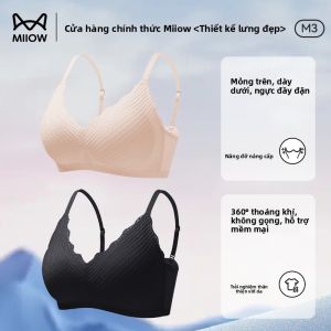 Áo ngực nữ MiiOW Catman vải cotton không dây nâng đỡ hiệu quả