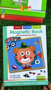 Magnetic Book | Montessori Children Intelligent Magnetic Book 3D | Character Transformation Puzzle Magnets for Toddlers