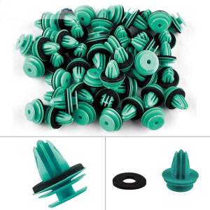 Set 10/100 đinh tán nhựa 9.9mm (XANH) cho cửa cản trước xe hơi Toyota 90467-10188 chốt tappi ô tô