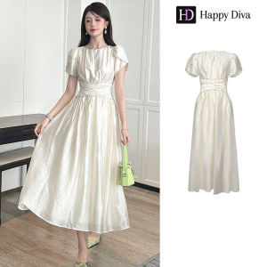 Happy Diva 2025 Womens Summer Dress Apricot Short Sleeve Dress Casual Dress Wedding Formal Party Dress Birthday Party Evening Dress 15464
