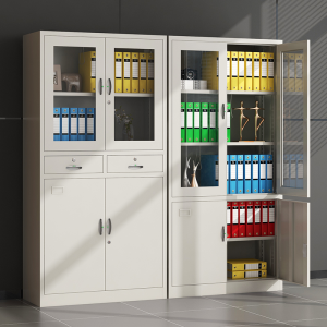 File Cabinet Office Storage Cabinet Data Cabinet Chest of Drawer Document Cabinet Split Low Cabinet Locker with Lock Iron Locker