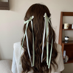 🔥Bow Ribbon Hair Clip Women Super Immortal Sweet Bangs Clip Girlish Playfulness Duckbill Clip LovelylifeFu👍