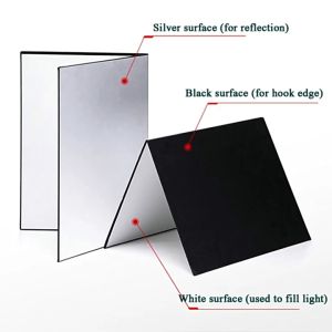 【Fast Shipping】 Cardboard Reflector for Photographi 4 in 1 Foldable Standing Shooting Still Life Supplement Cardboar