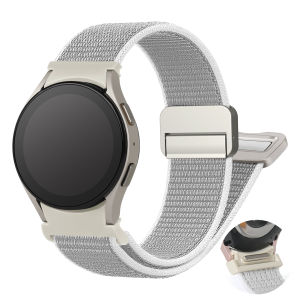 สำหรับ Samsung Galaxy Watch 7 FE 6 4 Classic 5 Pro Nylon Band 44Mm 40Mm 47Mm 43Mm 45สร้อยข้อมือไม่มีช่องว่าง Galaxy Watch 7 Strap