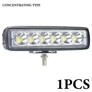 6Led Work Light Bar for Motorcycle LED Lens Spot Headlights 6000k White Super Bright Motorbike SUV ATV Off-road Driving Lamp