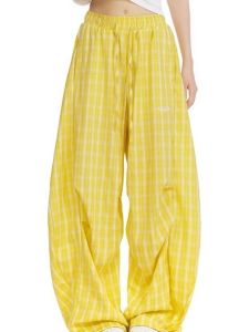 Quần Ống Rộng Kẻ Caro Cổ Điển Cỡ Lớn 300 Pound Quần Công Sở Thường Ngày Mùa Hè Rộng Rãi Quần Dài Đến Sàn Cho Nam