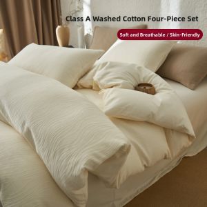 NAIYOUCHENG | Premium Cotton Four-Piece Bedding 100% Pure