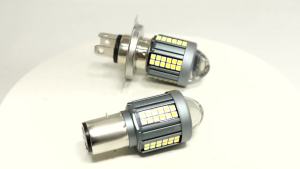 KEVANLY | KEVANLY H4 LED BA20D H6 Motorcycle Headlight Bulbs 62 SMD Super Bright Dual Color Headlamp Fog Light Spotlight Play and Plug 12V