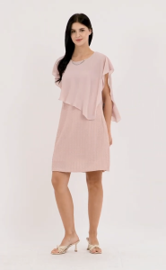 Krizia Overlay Knits Dress with Detachable Necklace