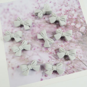 Moonpie 8 Colors Cute Butterfly Knot Silicone Beads Teething Chew Beads Kindergarten Baby DIY String Beads Accessories