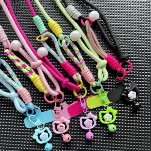 Sanrio | Cute Sanrio HelloKitty Braided Pearl Crossbody Phone Lanyard Adjustable Long Anti-lost Cell Phone Strap Cute Gift For Teen Girls