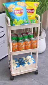 Household Multi-layer Small Cart Storage Rack Floor To Floor Kitchen Bedroom Bathroom Storage Rack Storage Rack With Wheels