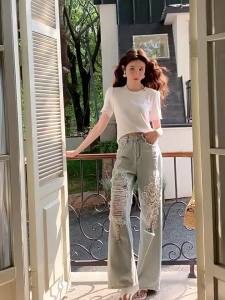 Design Bow Lace Short Sleeve T-Shirt Female Summer