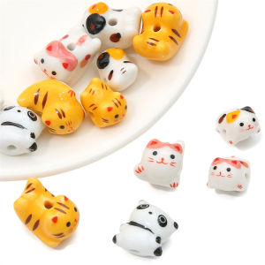1 cái/túi handmade Gốm Mèo Panda Tiger animel hạt cho DIY Vòng Cổ Vòng tay làm đồ trang sức