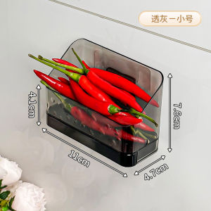 Wall-Mounted Kitchen Storage Box Garlic Onion Ginger Organizer Basket Plastic Food Storage Container Nordic Style Kitchen Essential