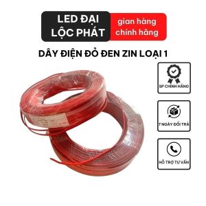 Dây điện đôi nhỏ đỏ đen lõi đồng loại 1 dây điện nhỏ 2 lõi nhiều sợi
