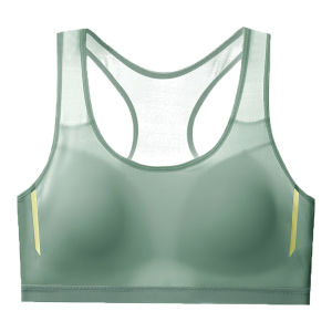 Miiow | Cat Girl Pre-Development Stage Girls Sports Bra Summer Thin Shockproof Vest Student Underwear Full Cup Nylon Fabric Fixed Strap