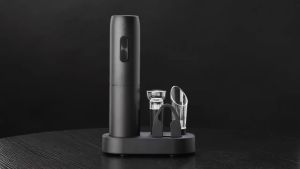 Electric Wine Bottle Opener Automatic Red Wine Corkscrew Rechargeable Wine Opener with Charging Base Wine Tools Kitchen Products