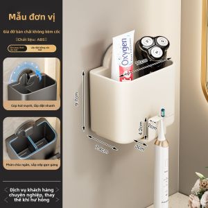 MOSHANG | Kệ Đựng Đồ Chải Răng Có Keo Dán Không Cần Khoan Tường Cho Đồ Chải Răng Điện Và Kem Đánh Răng