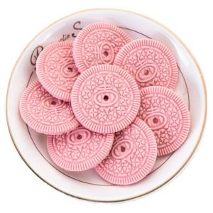 Pink Biscuit Dessert Decoration Large round Flower Cake Butterfly Knot Shape Biscuit Edible Internet Famous Snack Baking