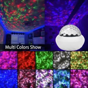 LED Galaxy Projector Lamp 360° Auto Rotating Ball Atmosphere Night Lights Remote Control USB Northern Light for Room Party Decor
