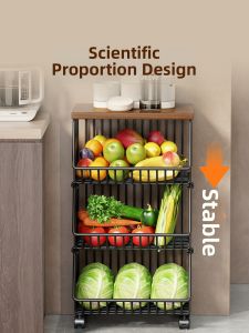 WUBUWEI | Multi-tier Mobile Storage Cart for Fruits and Vegetables