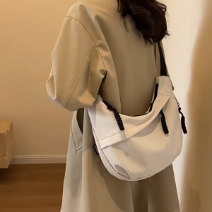 MOUSSON  พร็อพแฟชั่นกระเป๋าสะพายไหล่สะพายข้างความจุขนาดใหญ่กระเป๋าโท้ทแฟชั่นลำลองสไตล์เกาหลีกระเป๋าใต้วงแขน