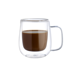 AUK Glass Coffee Cup Beverage Cups Heat-resistant Milk Tea Mug 150-450ml