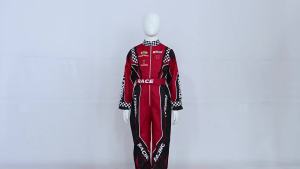 2024 kanak-kanak Racer Cosplay kostum merah klasik satu keping latihan perlumbaan seragam Suit untuk kanak-kanak Halloween Karting pakaian Jersey