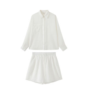 Sun Protection Lightweight Tencel Leisure Shirt and Shorts Set