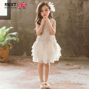 Princess Dress for Girls Summer New Performance Baby Dress Cotton Polyester Elastic Fabric Pure Color Strap Princess Skirt