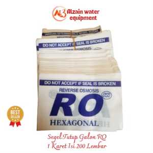 segel galon RO warna putih setiap ikat 200 lembar dan dipergunakan pada kemasan galon 19 liter (AL302)
