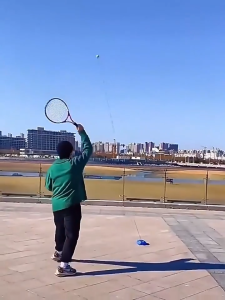 New Tennis Training Set with Elastic Tennis Racket for Kids and Adult Outdoor Single Tennis Trainer