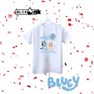 Birthday Tshirt B1uey theme customize for your kids boys and girls