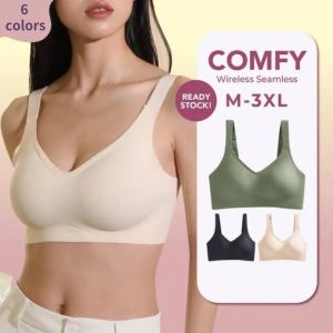 SellerQueen seamless wireless Support Bra for Women Push Up Plus Size 3D jelly stick latex everyday bra Soft Comfort Thin Underwear
